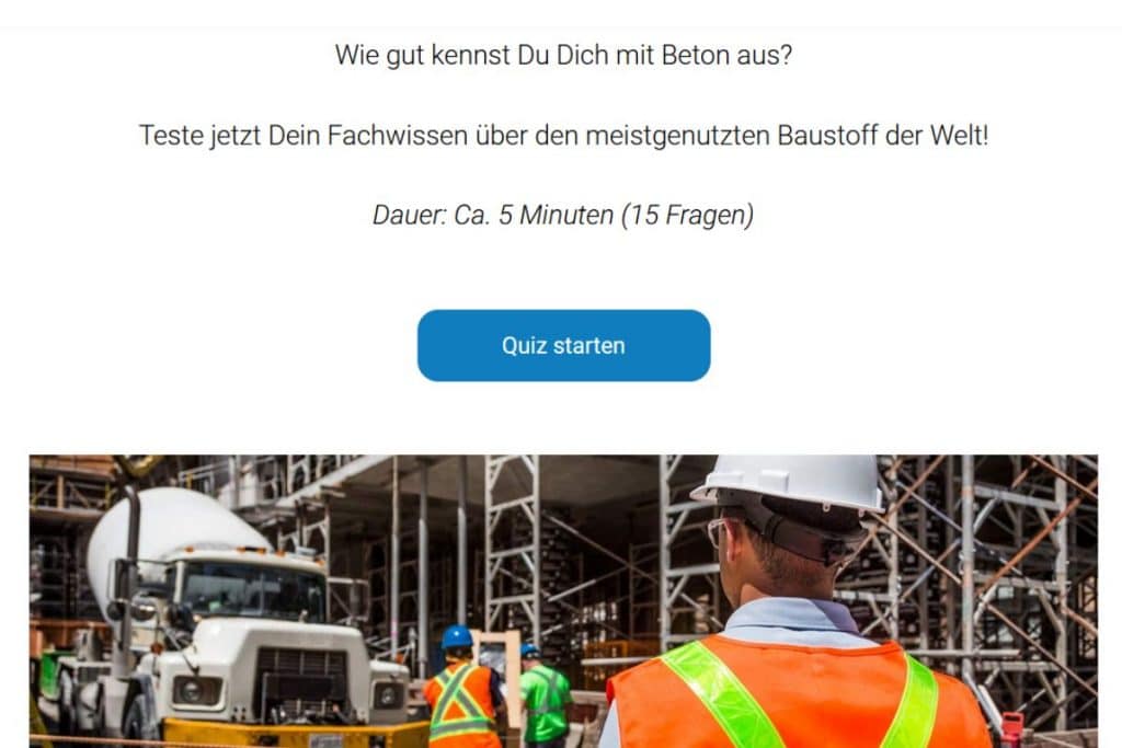 Bauingenieur-Quiz Beton