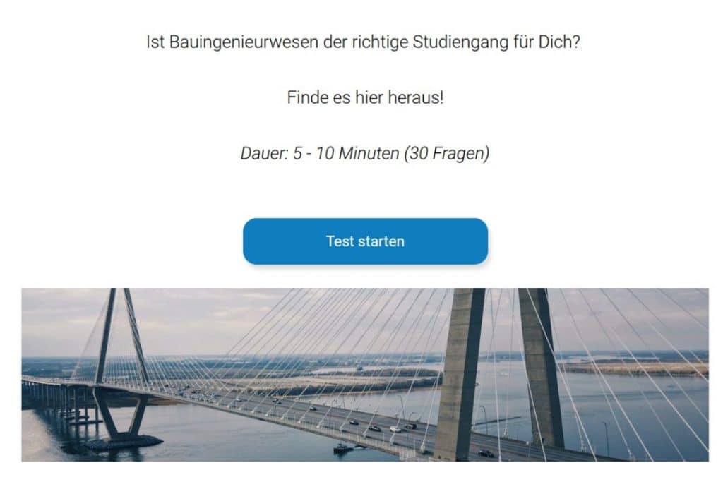 Test für die Studienwahl (Bauingenieurwesen)