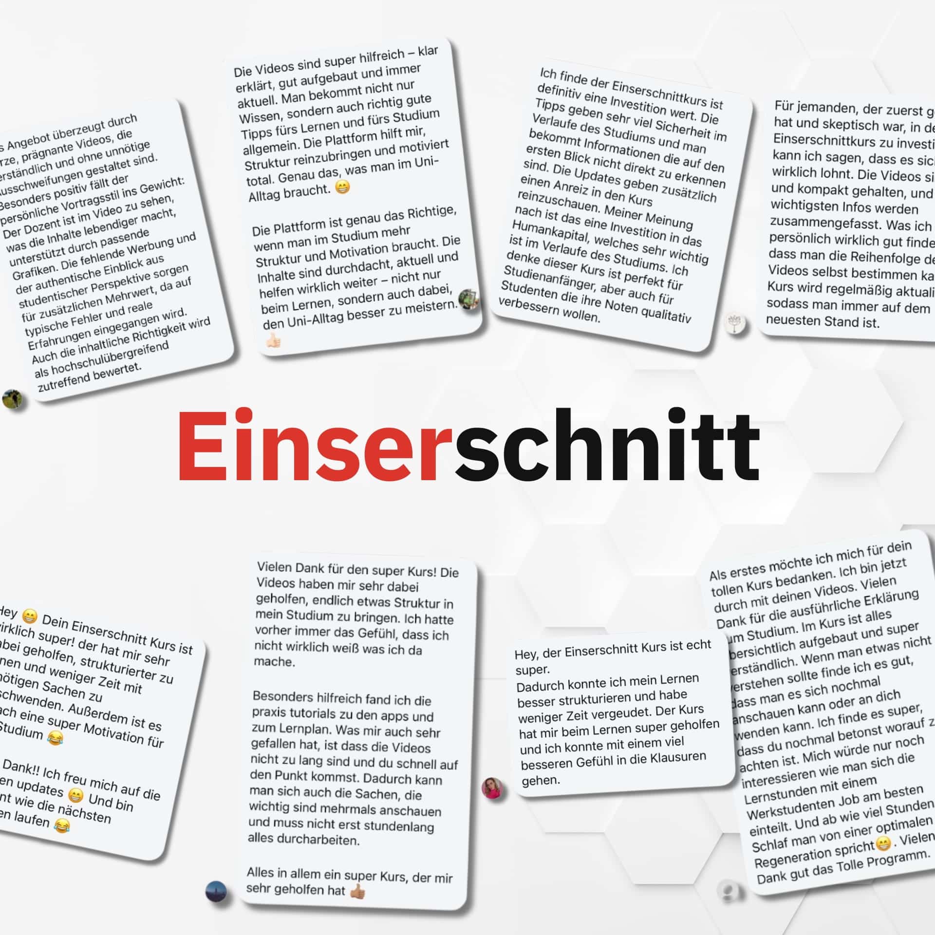 Einserschnitt Videokurs